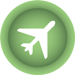 An icon with single plane for single trip